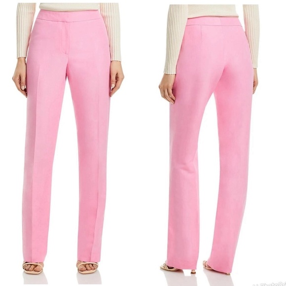 Lafayette 148 New York Barrow Linen & Silk Crepe Pants - Picture 1 of 9